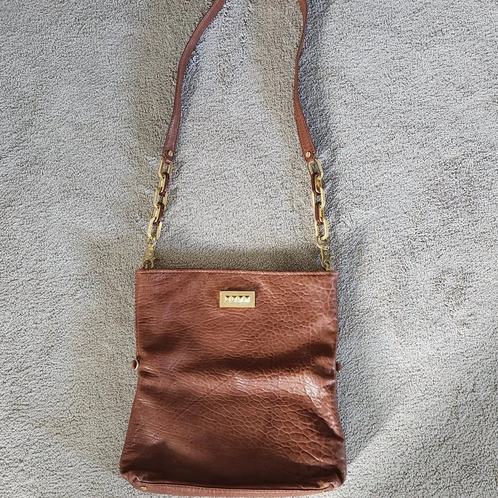 Tory Burch caramel/brown leather transformer bucket/ shoulder big bag